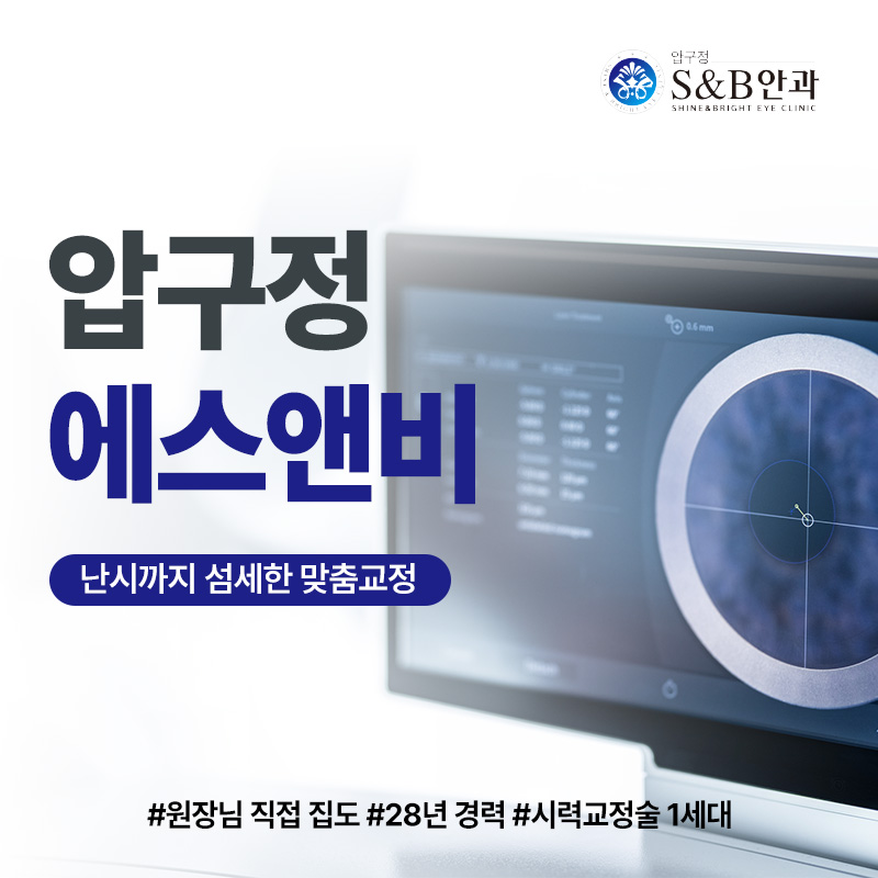 라식 정밀 시력교정 화면과 에스앤비안과 안내